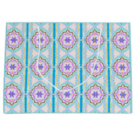 Bolsa De Regalo Grande Sueño Pastel Boho Geométrico Calidoscopio