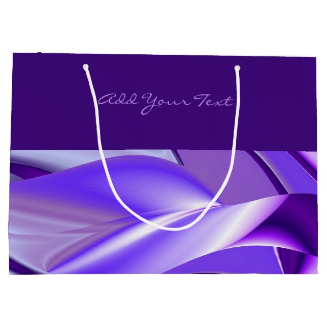 Bolsa De Regalo Grande Sueños del arcoiris de flores moradas (Reverso)