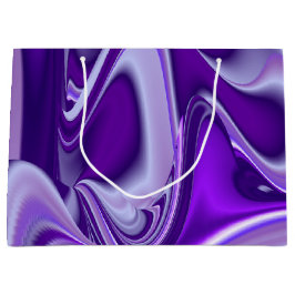 Bolsa De Regalo Grande Sueños del arcoiris de flores moradas