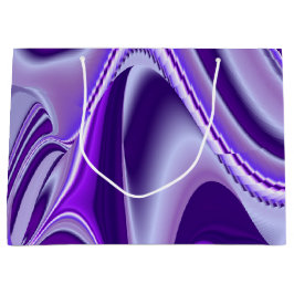 Bolsa De Regalo Grande Sueños del arcoiris de flores moradas