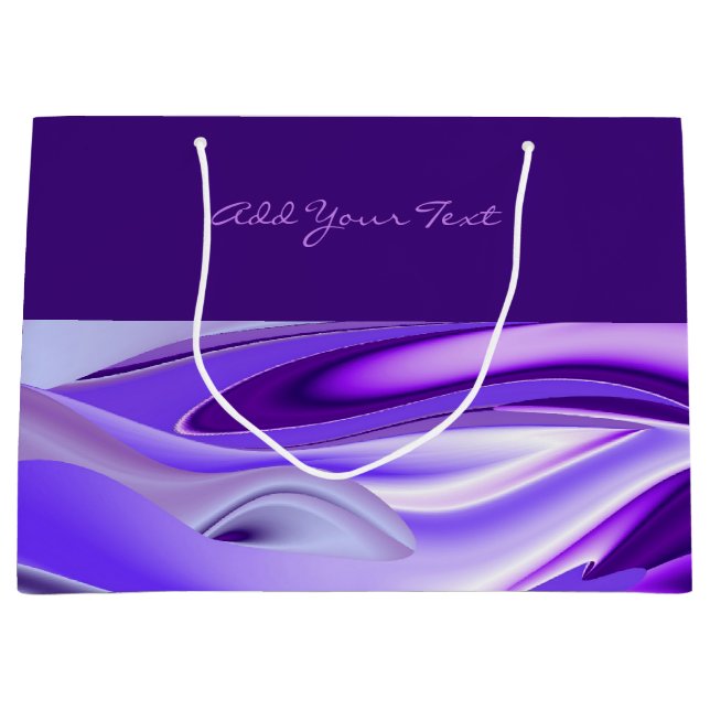 Bolsa De Regalo Grande Sueños del arcoiris de flores moradas (Anverso)