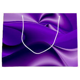 Bolsa De Regalo Grande Sueños del arcoiris de flores moradas