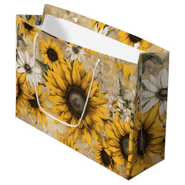 Bolsa De Regalo Grande Sunflower (Angulo Anverso)