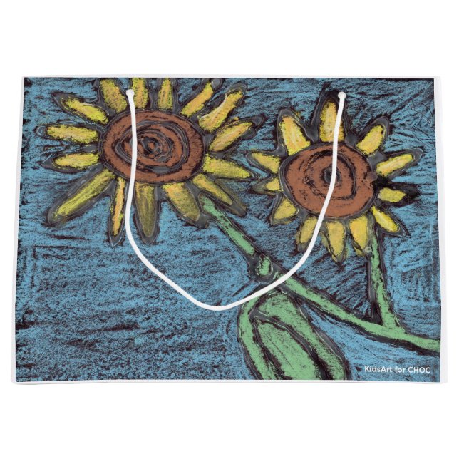 Bolsa De Regalo Grande Sunflowers Forever - Niños Art for CHOC (Anverso)