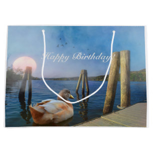 Bolsa De Regalo Grande Sunset Duck Happy Birday