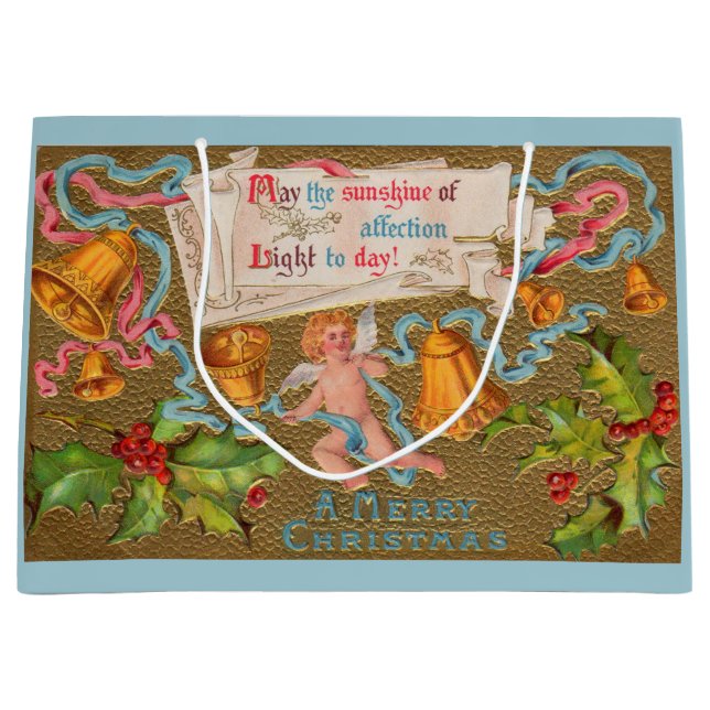 Bolsa De Regalo Grande Sunshine de afecto Feliz Navidad (Anverso)