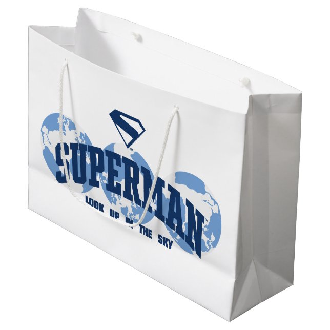 Bolsa De Regalo Grande Superman en todo el mundo (Angulo Anverso)