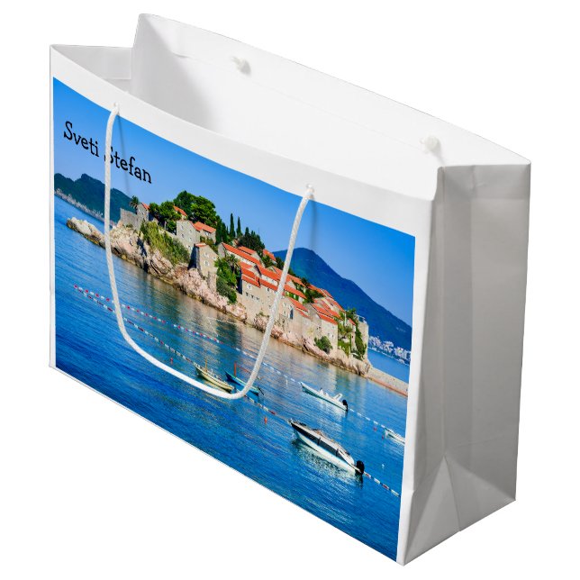 Bolsa De Regalo Grande Sveti Stefan Budva Montenegro (Angulo Anverso)