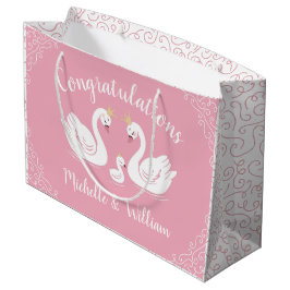 Bolsa De Regalo Grande Swan Baby Shower Vintage