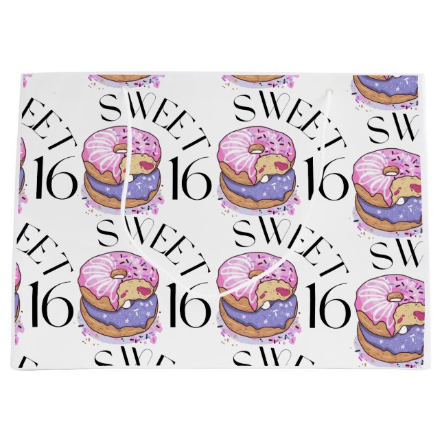 Bolsa de regalo grande Sweet 16 (Anverso)