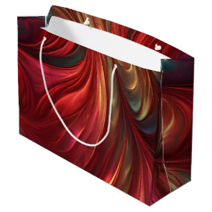 Bolsa De Regalo Grande Swirl irlandés de resumen rojo