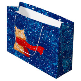 Bolsa De Regalo Grande Tabby ama Nieve