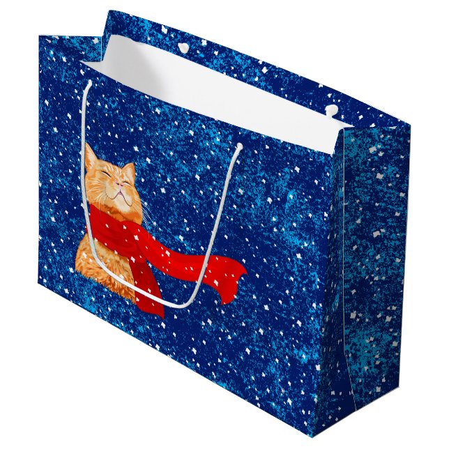 Bolsa De Regalo Grande Tabby ama Nieve (Angulo Anverso)