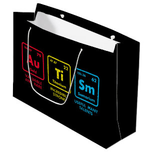 Bolsa De Regalo Grande Tabla periódica de elementos de sensibilización so