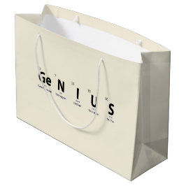 Bolsa De Regalo Grande Tabla Periódica de 'Genio' - Marfil Cálido - Acadé