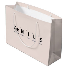 Bolsa De Regalo Grande Tabla Periódica 'Genio' - Beige Blush Suave