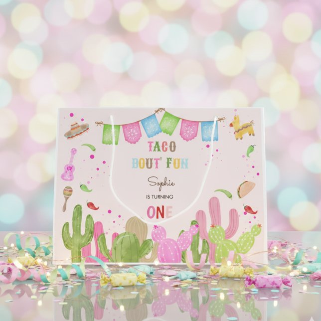 Bolsa De Regalo Grande Taco de diversión fiesta mexicana primer cumpleaño (Subido por el creador)