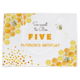 Bolsa De Regalo Grande Tan dulce de cumpleaños para los niños de las abej