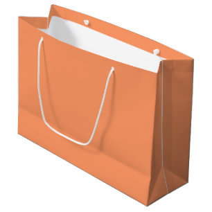 Bolsa De Regalo Grande Tangerina atómica (color sólido)