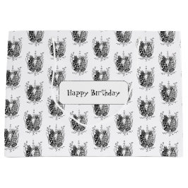 Bolsa De Regalo Grande Tangle Art: Florales Design, Ovale - 