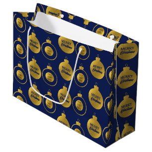 Bolsa De Regalo Grande Tarjeta de adorno de Navidad con logotipo de empre