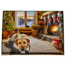Tarjeta de Navidad de Labrador Retriever