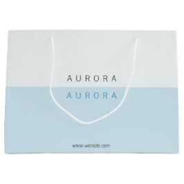 Bolsa De Regalo Grande Tarjeta de visita azul minimalista de dos tonos