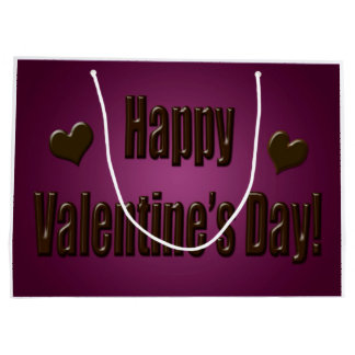Bolsa De Regalo Grande Tarjeta del día de San Valentín feliz del