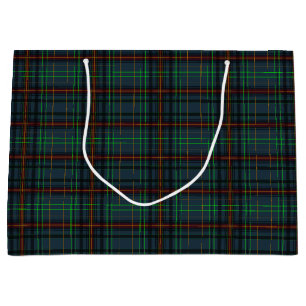 Bolsa De Regalo Grande Tartan en azul, naranja, verde...