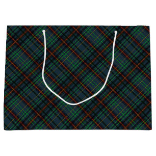 Bolsa De Regalo Grande Tartan en azul, naranja, verde...