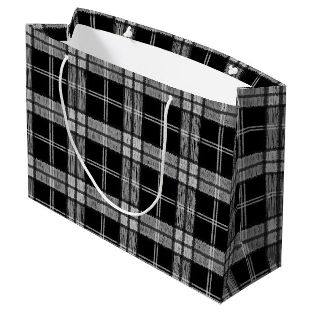 Bolsa De Regalo Grande Tartán negro (Angulo reverso)