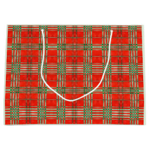 Bolsa de regalo grande TARTÁN ROJO SCOTT