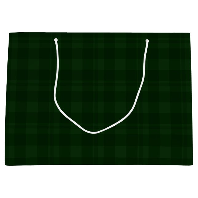 Bolsa De Regalo Grande Tartán verde del navidad de la gloria (Anverso)
