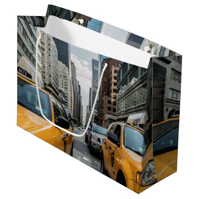 Bolsa De Regalo Grande Taxis amarillos de Nueva York (Angulo Anverso)