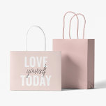Bolsa De Regalo Grande Te Amas Positivamente Hoy Cita Rosa Pastel<br><div class="desc">Te Amas Positivamente Hoy Cita Rosa Pastel</div>