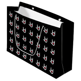 Bolsa De Regalo Grande Te amo, bolso de regalo negro