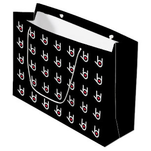 Bolsa De Regalo Grande Te amo, bolso de regalo negro