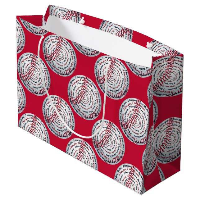 Bolsa De Regalo Grande Te amo Boston 6-Béisbol-GIFT BAG L (Angulo reverso)