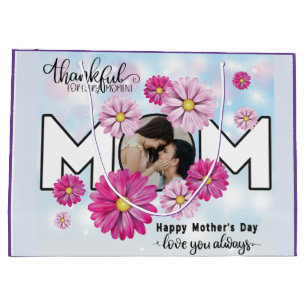 Bolsa De Regalo Grande Te amo siempre mamá Personalizado foto Día de la M