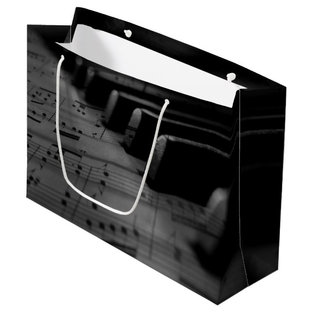 Bolsa De Regalo Grande Teclas de piano musicales (Angulo Anverso)
