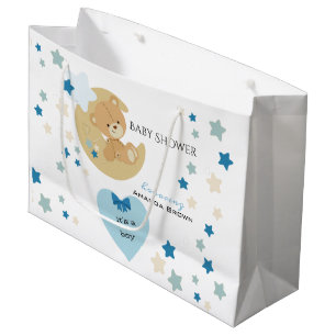 Bolsa De Regalo Grande Teddy Bear Love Baby Boy Shower