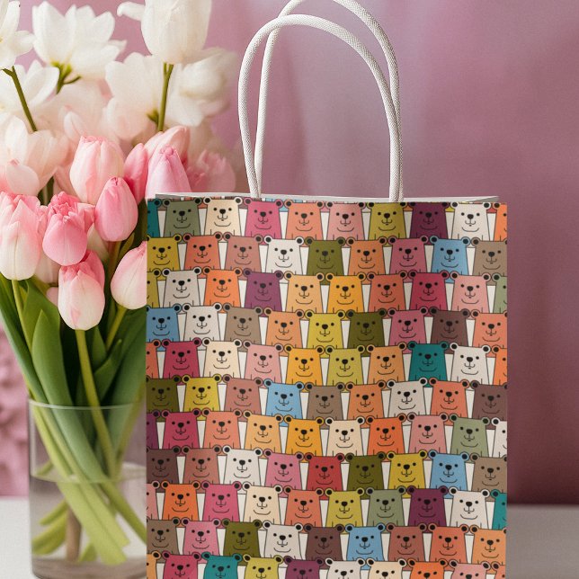 Bolsa De Regalo Grande Teddy Bear Personalizado (gift bag, birthday surprise gift bag, teddy bear gift bag, wine gift bag, travel bag, use and throw )