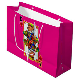 Bolsa De Regalo Grande Teddy Oso Rey de Corazones