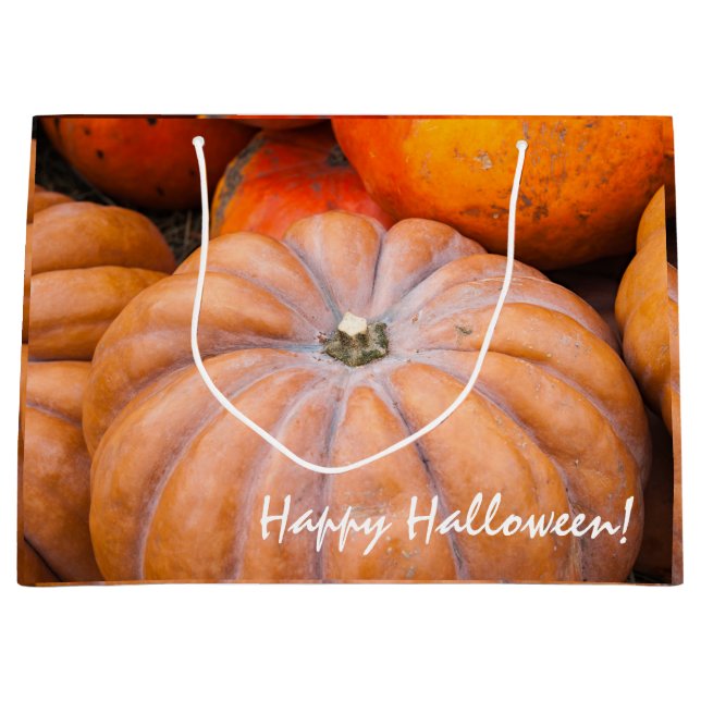 Bolsa De Regalo Grande Temporada de calabaza Dos textos (Anverso)