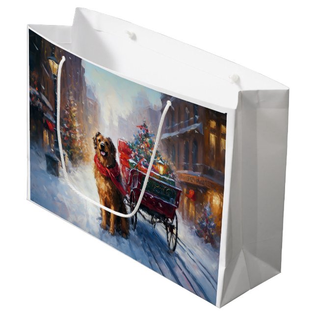 Bolsa De Regalo Grande Temporada festiva de Navidades irlandeses (Angulo Anverso)