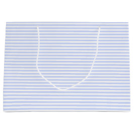 Bolsa De Regalo Grande Tender Baby Blue Pale Sky Blue and White Stripe