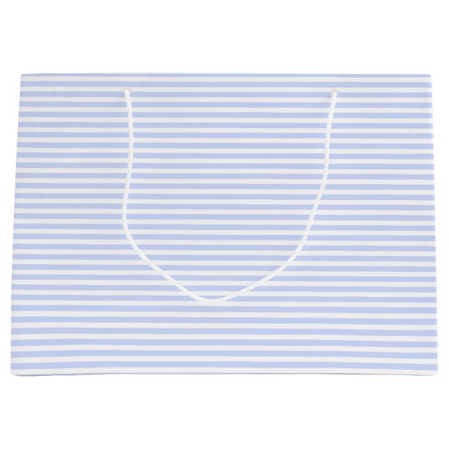 Bolsa De Regalo Grande Tender Baby Blue Pale Sky Blue and White Stripe (Anverso)