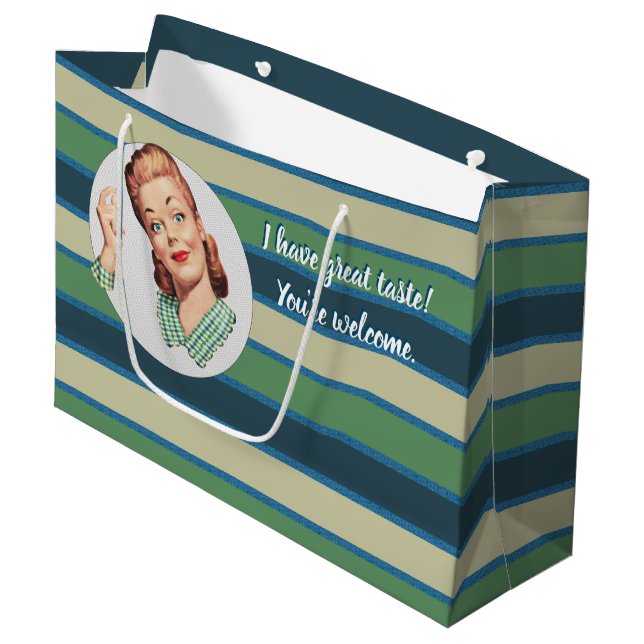 Bolsa De Regalo Grande Tengo gran gusto. Usted es agradable (Angulo Anverso)