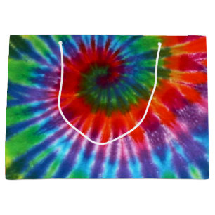 Bolsa De Regalo Grande Teñido anudado retro 60s de la paz del hippy