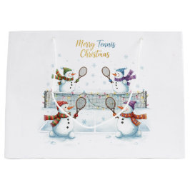 Bolsa De Regalo Grande Tennis Christmas  Festive Snowman 